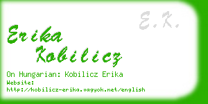 erika kobilicz business card